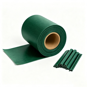 Bandes de protection solaire en PVC Sunsbuild 35m×19cm, imperméables, lisses, pour clôture de jardin à double grillage. - Product Image 2