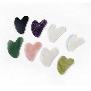 Pierre de Gua Sha en Jade Blanc, <span class=keywords><strong>Outil</strong></span> de Massage Facial Confortable et Lavable pour Application sur le Visage - Product Image 3