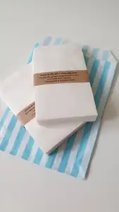 Saco de papel para embalagem de alimentos, embalagem de papel para alimentos com glassine listras de doces batatas francesas saco de papel