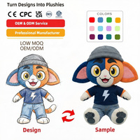 Jouets en peluche personnalisés en tissu de coton, vente en gros, mini licorne, sac, petit porte-clés, oreillers chat, animaux en peluche, poupée de 10 cm, unisexe, anniversaire