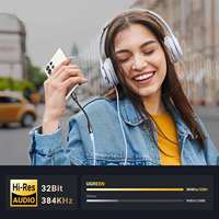 UGREEN USB C auf 3,5mm Audio adapter Typ C auf Kopfhörer Aux Jack Dongle 24Bit/96kHz HiFi DAC Geflochtenes Kabel