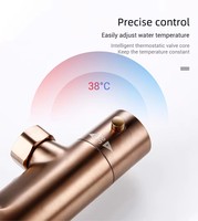 Mitigeur thermostatique mural pour douche, robinet de salle de bain avec déviateur, pommeau de pluie et douchette à main, en laiton massif, qualité supérieure, vente en gros