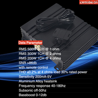Amplificateur de voiture RMS 500W monobloc avec boîtier de haut-parleur subwoofer passif de 6 pouces 6.5 "pour camionnette et coffre