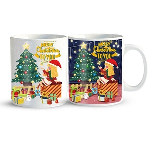 <span class=keywords><strong>Taza</strong></span> de café con logotipo personalizado, tazas mágicas de cerámica con cambio de color para regalo de Navidad - Product Image 3