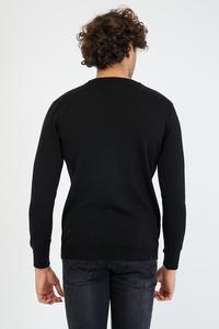 Best Selling Wholesale <b>cheap</b> Hot sale Black One Crew Neck Plain Black Sweater - Product Image 5