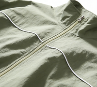 Ensemble survêtement deux pièces pour homme, coupe ample, en nylon, modèle 2026, coupe-vent écologique, réfléchissant, personnalisable, uni, coupe oversize