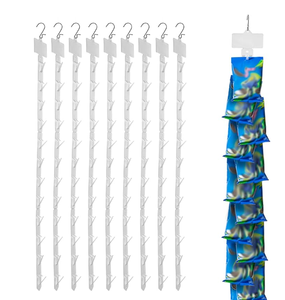 Bandes de suspension en PVC et PP avec conception détachable, sous-étagère assemblée avec guides pour cartes, marque HOOKEI - Product Image 1