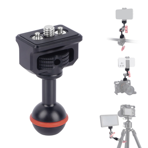 Mechrig nhôm bóng đầu với định vị duy nhất chân 1/<span class=keywords><strong>4</strong></span> "vít gắn kết cho máy ảnh, điện thoại thông minh, màn hình, chân phụ kiện - Product Image 1