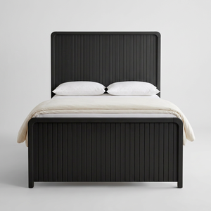 Classic Luxury Black <b>Platform</b> <b>Bed</b> <b>Frame</b> Radiata/MDF Wooden Bedstead for Hotel & Commercial Apartment - Product Image 5