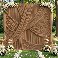 Rideaux plissés en soie de lait sur mesure pour toile de fond de mariage, idéaux pour la décoration d'événements et de fêtes de mariage (vente en gros)