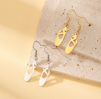 Boucles d'oreilles populaires 2025 en forme de pointe de ballerine pour filles, bijoux de danseuse, accessoires de danse, cadeau de remise de diplôme