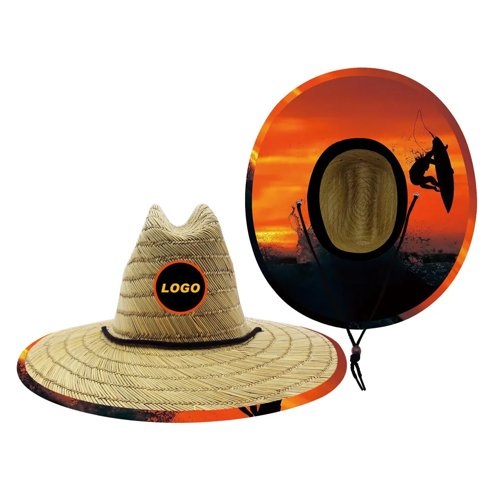 Дешевые летние пляжные соломенные шляпы для защиты от солнца для розничной торговли