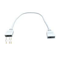 Câble de connexion ARGB 22AWG 5V3Pin avec connecteur moulé double femelle et connecteur supplémentaire pour projet d'éclairage RGB d'ordinateur de bureau