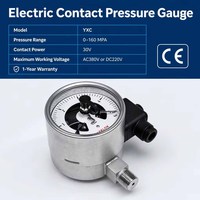 Instrument de série de signaux électriques, manomètre à Contact électrique en acier inoxydable, précision de 63mm 100mm 1.0% 1.5%