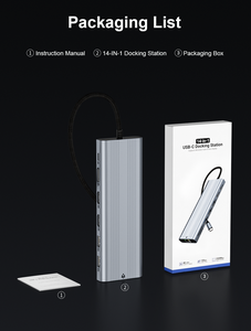 ULT-unite Estación de Conexión Tipo C 14 en 1 de Aleación de Aluminio con 2x HDMI 4K 60Hz DP 4K 120Hz Tipo C 10Gbp para Conectar Laptops a Monitores - Product Image 6