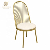 Chaises de salle à manger élégantes en métal en forme de coquille pour les mariages, les banquets, les événements, les hôtels, les restaurants, les appartements