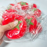 Creatief plastic vloeibaar tomaten squishy speelgoed, vormbaar, realistisch fruit, langzaam rijzend, stress fidget speelgoed voor jongens, meisjes en kinderen vanaf 14 jaar