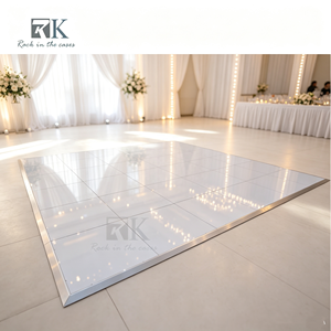 Panneaux de plancher de danse blancs en contreplaqué avec cadre en aluminium, emboîtables, pour mariages et événements, vente en gros - Product Image 1
