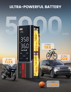 เครื่องสูบลมยางอัจฉริยะ Lamicall VHEP01-N แบบพกพา <span class=keywords><strong>ไฟ</strong></span>ฟ้า 150PSI 5000mAh ไร้สาย พร้อมระบบปิดอัตโนมัติ สำหรับรถบรรทุกและรถยนต์ - Product Image 3