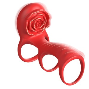 Rose <b>Vibrating</b> <b>Ring</b> With wireless Remote Control Silicone Wellness Toys - Product Image 6
