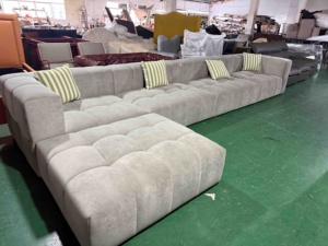 Bộ ghế <span class=keywords><strong>sofa</strong></span> mô đun, chất liệu nhung mềm mại, kiểu dáng hiện đại, sang trọng, thoải mái, kích thước lớn dành cho phòng khách. - Product Image 2