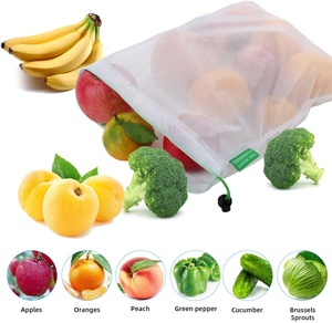<span class=keywords><strong>Bolsa</strong></span> de supermercado de malla lavable de alta resistencia reutilizable, bolsas de verduras de poliéster para mercado de agricultores, <span class=keywords><strong>nevera</strong></span>, <span class=keywords><strong>playa</strong></span>, bolsas de productos reutilizables - Product Image 4