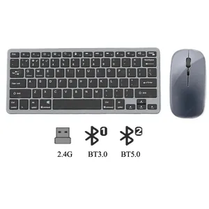 Office NEU Slim Wireless BT-Kombination aus Tastatur und Maus Mechanisches Metall gefühl für die offizielle Eingabe der Business-Tastatur