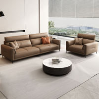 Ensemble de canapés sectionnels en cuir moderne 3 places - Mobilier de luxe pour hôtel, bureau, salon, salle d'attente