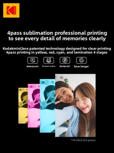 <span class=keywords><strong>Imprimante</strong></span> <span class=keywords><strong>photo</strong></span> portable de poche <span class=keywords><strong>KODAK</strong></span> Mini 2 Era 4PASS à sublimation 2 pouces, avec 8 feuilles de papier <span class=keywords><strong>photo</strong></span> incluses - Product Image 4