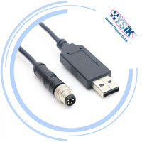 Conector M8 a Cable adaptador USB una codificación 4 5 8 polos Extensión Cordset IP67 Arnés de cable de doble extremo