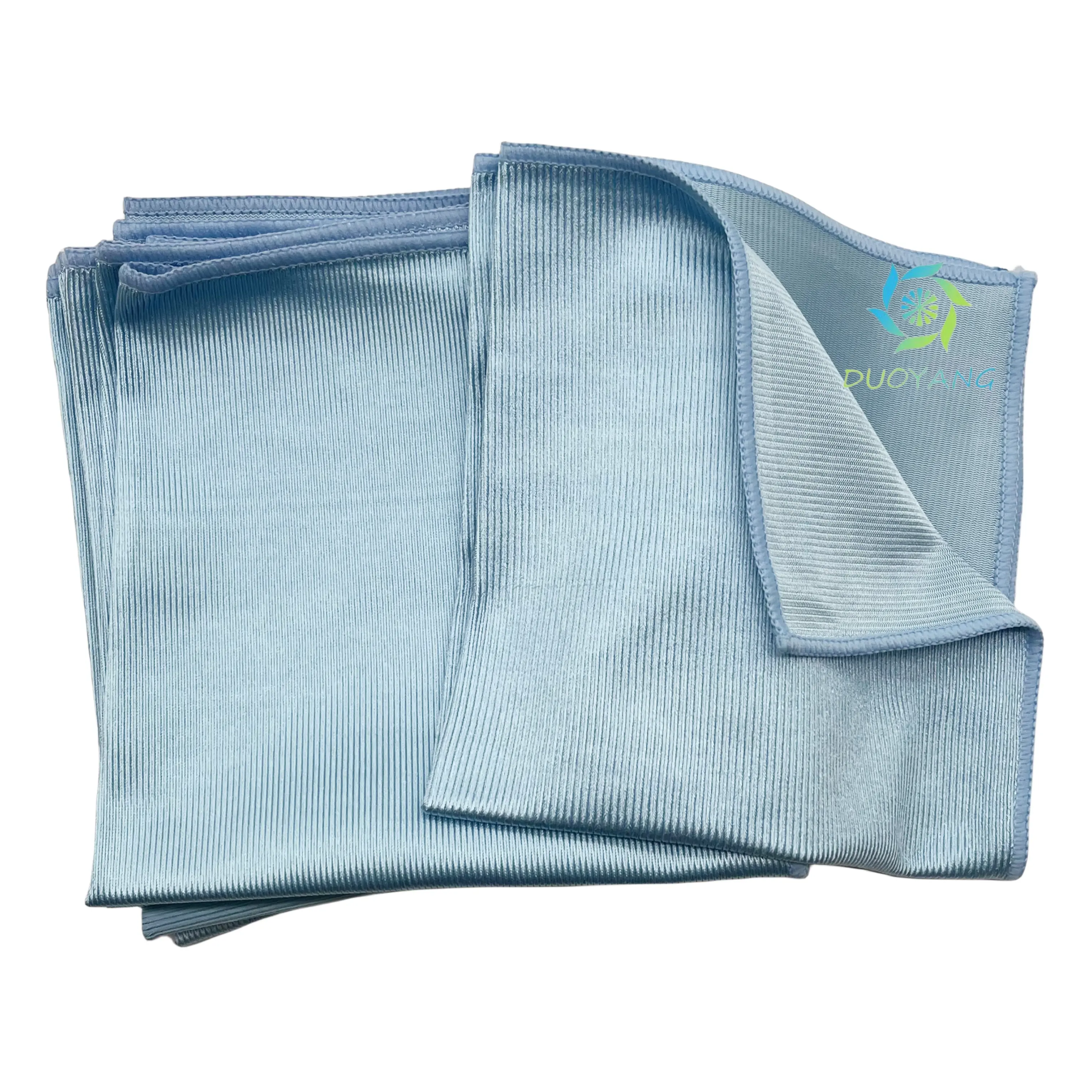 窓拭き用のぼろ布とタオルは、ガラス研磨用のプライベートラベルの縞のないマイクロファイバー窓布を提供します