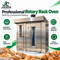 Four rotatif professionnel en acier inoxydable avec minuterie et éclairage intérieur