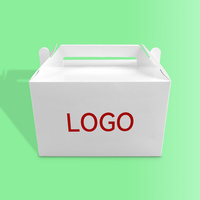 Boîtes d'expédition personnalisées en carton blanc écologique avec poignée pour frites, sushis et pâtisseries