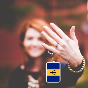 Wholesale Custom Barbados Keychain Acrylic Material Double-Sided Printing Exquisite Workmanship - Product Image 3