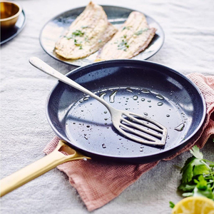 Juego de Utensilios de Cocina de Cerámica Antiadherente de 5 Piezas con Tapa de Vidrio y Asas de Acero Inoxidable, Apto para Lavavajillas y Horno - Product Image 5