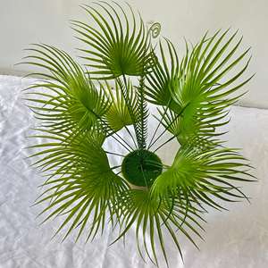 Offre Spéciale Kwai <span class=keywords><strong>palmier</strong></span> plante touche réelle grandes feuilles bonsaï arbre Tropical artificiel <span class=keywords><strong>pour</strong></span> la décoration intérieure arbustes en <span class=keywords><strong>pot</strong></span> décor de mariage - Product Image 6