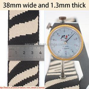 Tas Pinggang Pita Jacquard Tas Bahu Bergaris Zebra Geometris Nilon Poliester Penjualan Langsung dari Pabrik Tali Bahu - Product Image 2