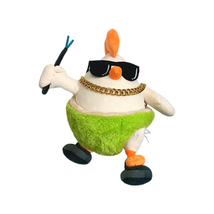 OEM定制软毛绒玩具嘻哈公鸡毛绒玩具太阳镜金链配件品牌协作IP衍生 - Product Image 6