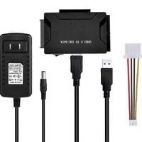 Adaptador de Disco Duro USB 3.0 a SATA IDE de 2.5/3.5 Pulgadas, Convertidor de Transferencia de Datos para Unidades de Disco Duro HDD, SSD y Unidades Ópticas para Computadoras Portátiles y de Escritorio