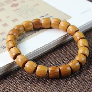 Cuentas de madera de morera de 8x10 mm, pulsera de estilo chino, joyería de regalo unisex - Product Image 3