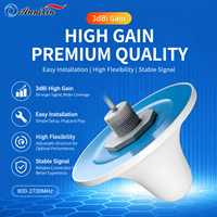 Antenne omnidirectionnelle intérieure 5dBi 698-2700mhz Connecteur N mâle/femelle 2M pour amplificateur cellulaire Répéteur de signal 4G Antenne 4G