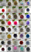 Pompons en fourrure personnalisés de 3,4 pouces, couleur unie, avec boucles, fausse boule de poils lisse, 10 cm, fausse fourrure de renard, accessoires de vêtements DIY
