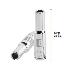 BOX 6 Douilles longues 6 mm, 6 points, entraînement 1/4 po, TRUPER - Product Image 2