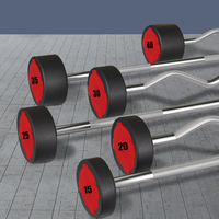 Ensemble d'haltères fixes Rouser Fitness CPU 15 kg et 40 kg, revêtement en polyuréthane, pour entraînement de force en salle de sport commerciale