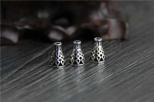 <span class=keywords><strong>Vintage</strong></span> moda tayland gümüş hollow takı boncuk kapaklar 7x10.5mm delik yaklaşık 1.5mm 1075190 - Product Image 3