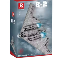Reobrix 33038 Nuevo Bloques de Construcción de Juguete DIY B2 Bomber Stealth y Strategic, Juguetes de Construcción para Niños, Regalo, Sets de Bloques de Construcción