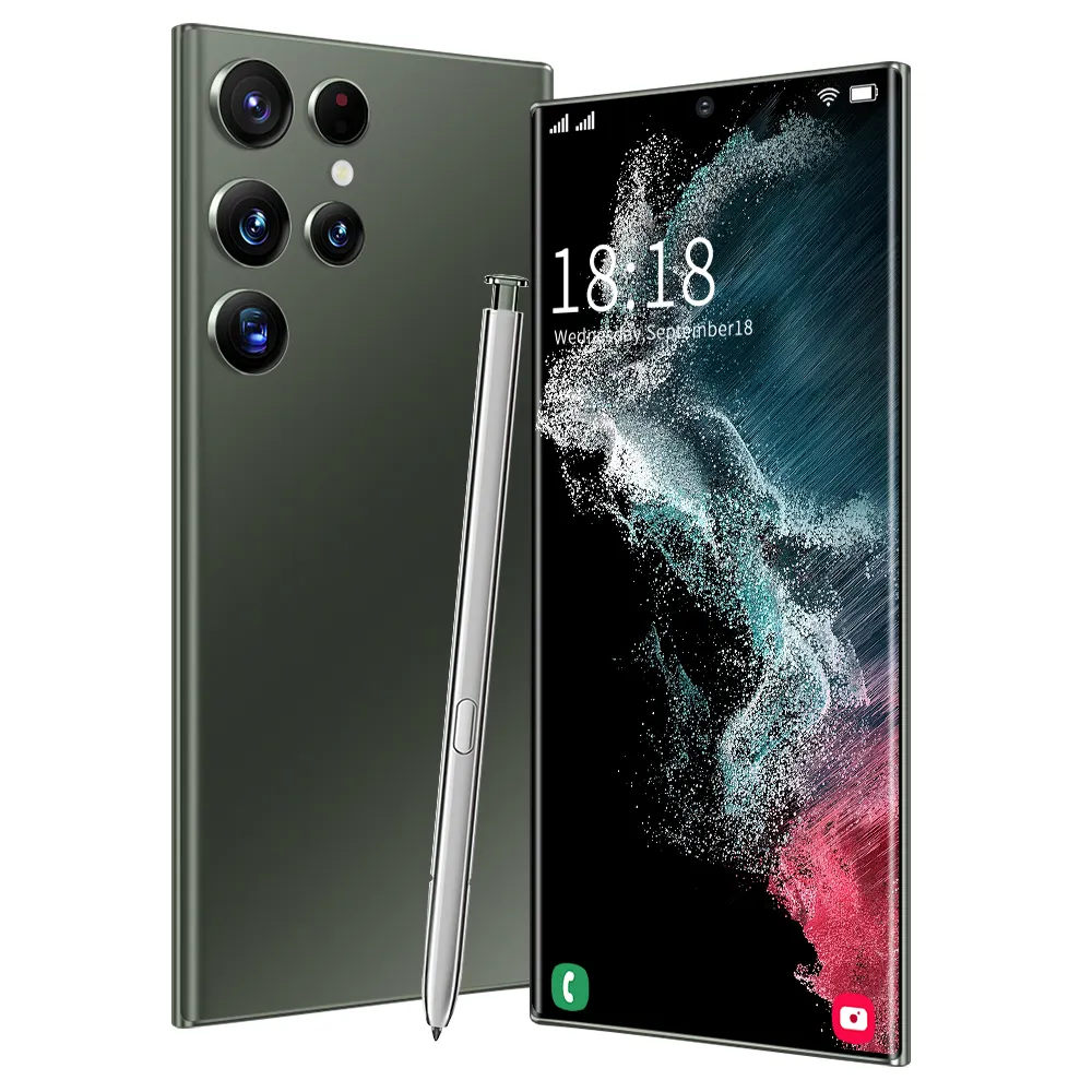 S24 ponsel pintar baru tahun 2024, ponsel pintar baru ultra-kecepatan tinggi 16GB + 1TB 5G 7.2 inci 48Mp + 100MP Snapdragon 8 + 2 Android 14