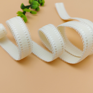 Fashion Design Soft Spandex/Nylon <b>Elastic</b> Webbing Factory Customized Picot Underwear <b>Elastic</b> Bra Solid Color Lingerie Straps - Product Image 1