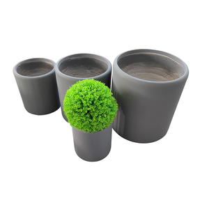 Nhà Máy Ngắn Hình Dạng Xi Lanh Sơn Bề Mặt Mịn Sợi Thủy Tinh Trồng Lớn Nồi Cho Cây Nhà Máy Ngoài Trời Trang Trí - Product Image 3