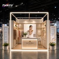 Système d'affichage d'exposition personnalisable TIANYU, stand modulaire en aluminium avec graphiques en tissu tendu pour les entrepreneurs en salons professionnels